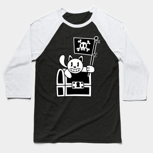 Pirate Cat's Treasure Baseball T-Shirt